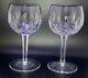 SET OF 2 WATERFORD LISMORE OVERSIZED WINE CRYSTAL GLASSES 7 3/4 Signed Exc #1