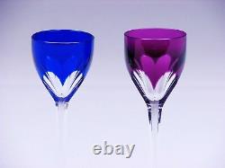 SET OF FOUR BACCARAT CRYSTAL Cut To Clear WINE GLASSES Measures 5 1/4 H