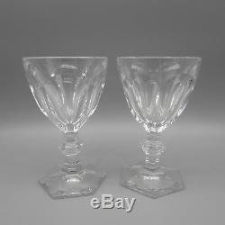 SET OF TWO Baccarat Crystal HARCOURT Claret Wine Glasses