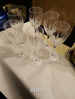 SET Of SIX Mikasa Crystal FLAME D'AMORE 8.25 X 2 Wine GlassMINT