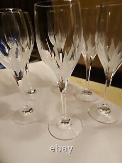 SET Of SIX Mikasa Crystal FLAME D'AMORE 8.25 X 2 Wine GlassMINT
