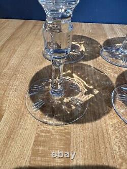 SET of 6 Russian CUT Crystal 6-1/4 Wine Glasses