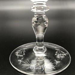 SET of 8 HAWKES Glass Cut Crystal 7 Wine Water Goblet 6030 Stem ABP Floral Sign