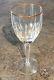 SET of EIGHT Lenox crystal pattern-cut gold-rim wine glasses