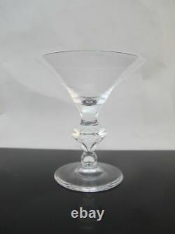 STEUBEN 7737 Pattern White WINE Champagne & Water Crystal Glass Set of 3