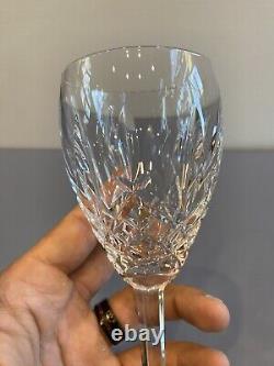 STUNNING SET(7) WATERFORD Crystal ARAGLIN Wine Glasses 7H, SIGNED, IRELAND