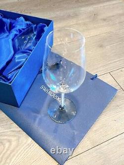 SWAROVSKI CRYSTAL WINE GLASSES SET OF 2 Gift Wedding