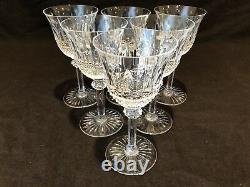 Saint St. Louis Crystal Tommy Burgundy Wine Goblet Glass 6 3/4 H Set of 6 As Is