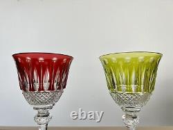 Saint (St.) Louis Crystal Tommy Multicolor Hock Wine Glass Set of 4 Brand New
