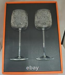 Salviati Twigs Set of 2 Wine Glasses Very Rare