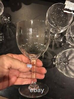 Set 4 Baccarat MONTAIGNE OPTIC Crystal Claret Red Wine Goblets Clear 5 3/4