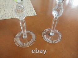 Set 5 Bohemian Czech Cut to Clear Crystal Wine Glass Multicolor Goblet Set mint