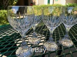 Set 6 Baccarat Massena Stem 6Water/wine Glasses