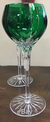 Set 8 Ajka Cut Crystal Wine Glasses/Goblets