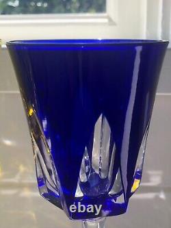 Set Five (5) Cristal de Sevres / France 9 7/8 Wine GLASSES Beautiful! NO Chips