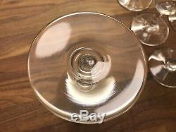 Set Of 10 Baccarat French Crystal Stemware Wine Glasses France