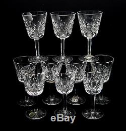 Set Of 10 Waterford Crystal Lismore 5 7/8 Claret Wine Glasses