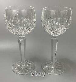 Set Of 2 New Waterford Crystal Lismore Wine Glasses Goblets Tall Stem