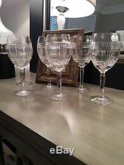 Set Of 2 Ralph Lauren Crystal GLEN PLAID 8 1/4 Wine Glasses (2 sets Available)