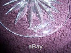 Set Of 3 Waterford Clarendon Amethyst Crystal Cut To Clear Wine Glass Goblet