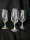 Set Of 3 Williams Sonoma Pewter Stem Water/wine Glasses