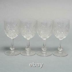 Set Of (4) Baccarat Colbert Clear Cut Crystal Claret Wine Glasses, 6 A
