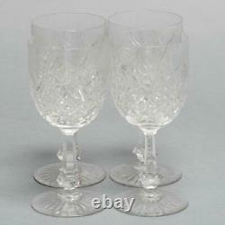 Set Of 4 Baccarat Colbert Clear Cut Crystal Wine Glasses 6