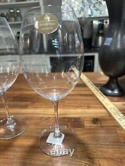 Set Of 4 Robert Mondavi Crystal Wine Glasses By Waterford 10 1/2 Tall