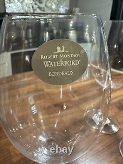 Set Of 4 Robert Mondavi Crystal Wine Glasses By Waterford 10 1/2 Tall