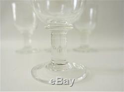 Set Of 4 Signed Simon Pearce- Essex Hand Blown Water/wine Goblets Glasses