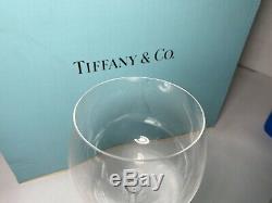 Set Of 4 Tiffany & Co Multi Purpose White Red Balloon Crystal Wine Glasses W Box
