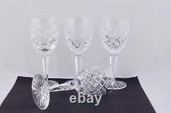 Set Of 4 Waterford Crystal Comeragh Claret Wine Glasses Mint