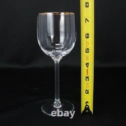 Set Of 6 Lenox Crystal Mckinley Gold Band Wine Glasses Discontinued Pattern