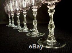 Set Of 6 Lenox / Fostoria Navarre Pink 6 5/8 Wine Glasses / Goblets