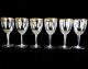 Set Of Small Wine Glasses Gilt Monogram Royal Pattern Moser