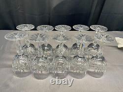 Set of 10 Lenox MONTICELLO Cut Crystal Wine Glasses 6 1/2 Tall
