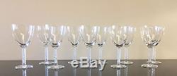 Set of 10 Phalsbourg Lalique stemware glasses wine glasses/water goblets
