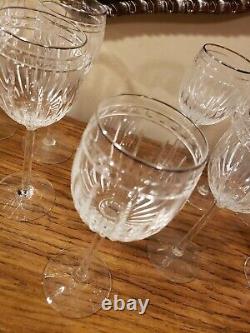 Set of 11 Lenox Jewel Platinum Crystal Wine Glasses 8¼(9) and 9(2)