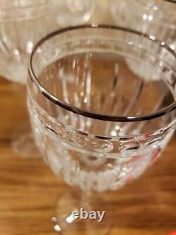 Set of 11 Lenox Jewel Platinum Crystal Wine Glasses 8¼(9) and 9(2)