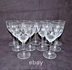 Set of 11 Moser Royal Pattern Wine Glasses 5 3/8