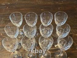 Set of 12 BACCARAT Crystal GENOVA Claret Wine GlassesEXCELLENT Condition