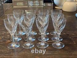 Set of 12 BACCARAT Crystal GENOVA Claret Wine GlassesEXCELLENT Condition