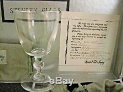 Set of 12 Never Used Boxed Steuben Port Wine Glasses #6268. Marshall Field Co