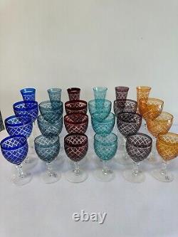 Set of 24 Murano glass dinnerware set