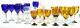 Set of 24pcs, Wine Glass Party Pack, Wholesale Odd Lot, Mexican Handblown Glass