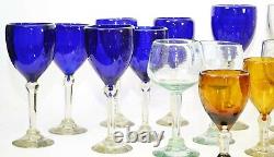 Set of 24pcs, Wine Glass Party Pack, Wholesale Odd Lot, Mexican Handblown Glass
