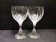 Set of 2 BACCARAT Massena Crystal 6-3/8 Wine Glasses ClearSigned France