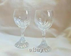 Set of 2 Baccarat Crystal MASSENA Wine or Water Glasses
