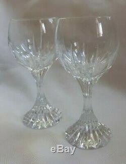 Set of 2 Baccarat Crystal MASSENA Wine or Water Glasses