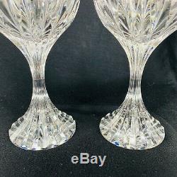 Set of 2 Baccarat Crystal Massena 6 3/8 Claret Wine Glasses Mint Stamped
